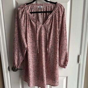 Women's Pink Patterned Top